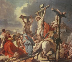 Christus aan het Kruis door Giovanni Domenico Tiepolo